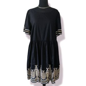 Elegant Black Embroidered Dress
